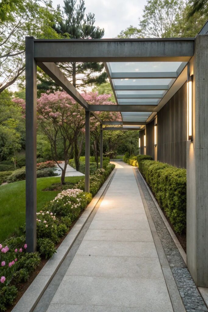 rain protected walkway rain protected walkway